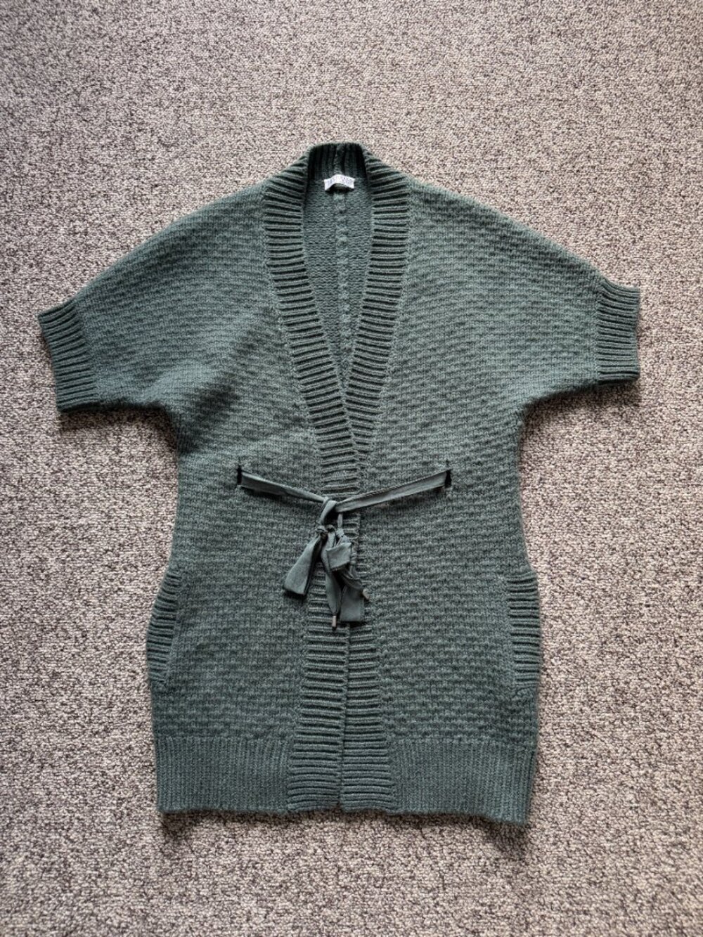 Brunello Cucinelli Wool Open Knit Belted Cardigan Sweater M